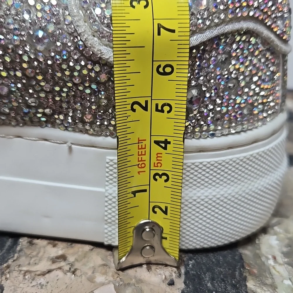 💎 Betsey Johnson Sidny Rhinestone Platform Sneakers Size 7 - Picture 12 of 12